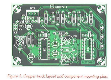 Figure2, copper track layout and component mounting plan