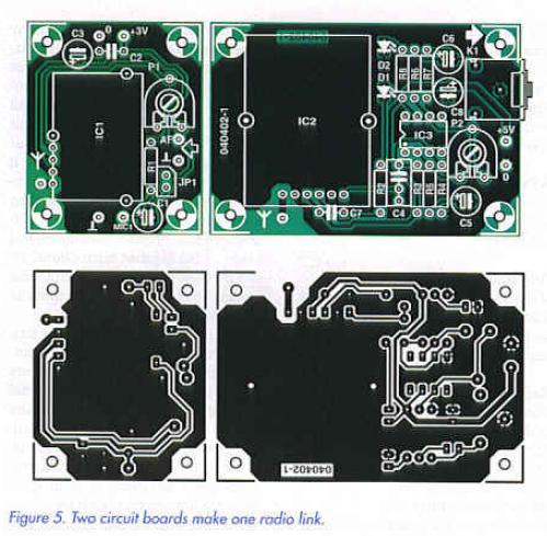 Figure 5. Two circuit boards make one radio link.