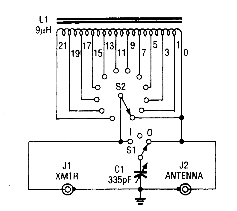 images of an antenna tuner schematic