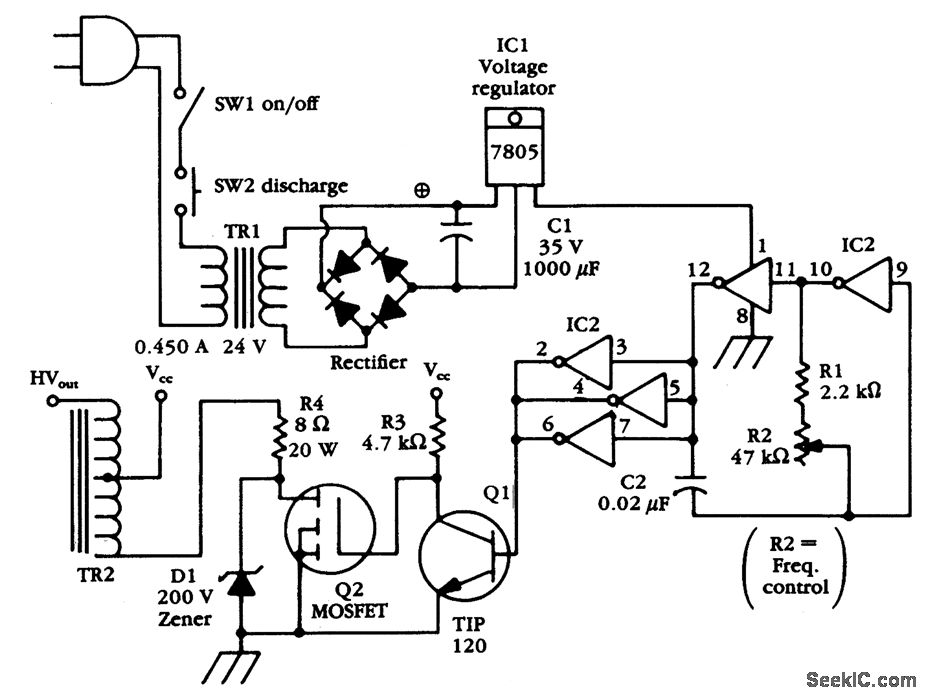 High voltage generator circuit diagram