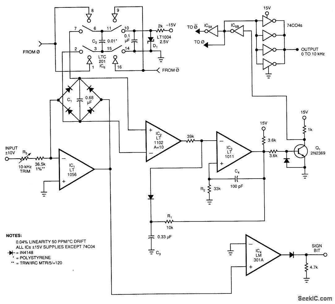 VOLTAGE－TO_FREQUENCY_CONVERTER_II - Basic_Circuit - Circuit Diagram