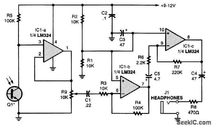 op amp phototransistor circuit