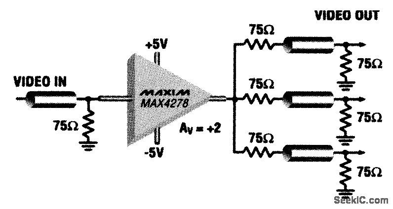 Video Distribution Amplifier Amplifier Circuit Circuit Diagram Seekic Com