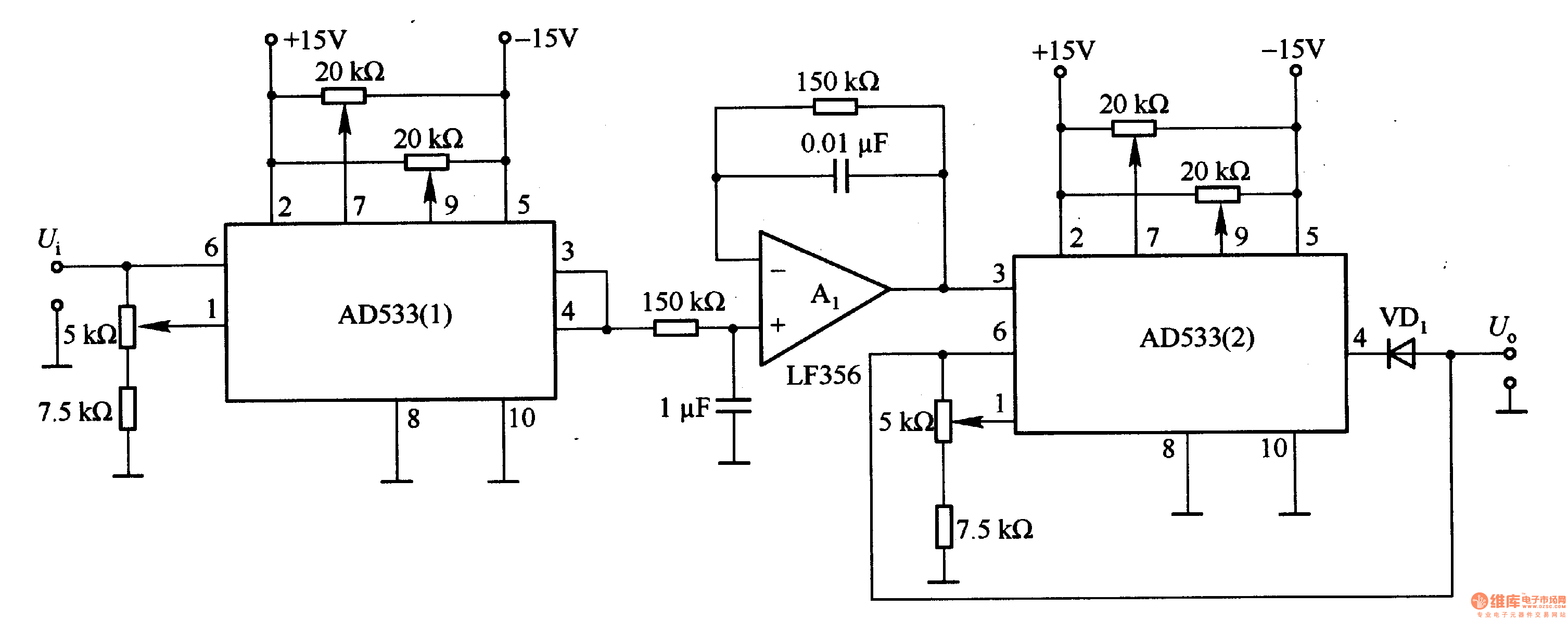 AC / DC converter circuit composed AD533 - - Circuit Diagram - SeekIC.com