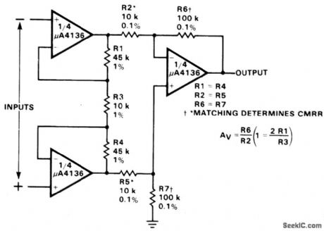 DIFFERENTIAL_INPUT_INSTRUMENTATION_AMPLIFIER_WITH_HIGH_COMMON_MODE_REJECTION