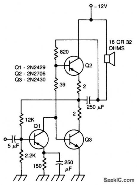 470_mW_COMPLEMENTARY_SYMMETRY_AUDIO_AMPLIFIER