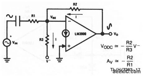 Norton_amplifier_with_a_negative_supply