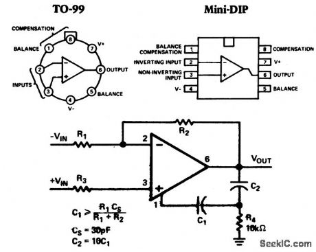Two_pole_frequency_compensation_circuit_using_an_AD101A_201A_301A_op_amp