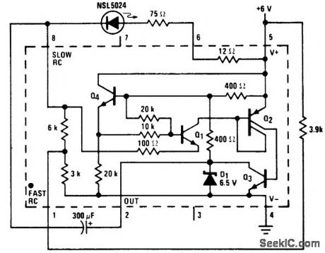 6_volt_flasher_using_an_LM3909_chip