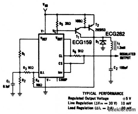 Positive_switching_regulator5_volts_using_an_ECG915_or_ECG915D