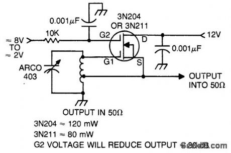 145_MHz_RF_oscillator_using_a_3N204_3N211_dual_gate_MOSFET