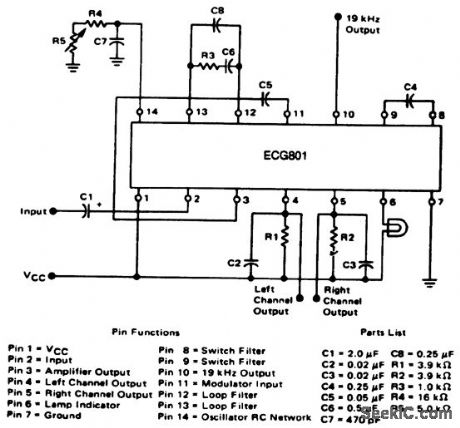 FM_stereo_demodulator_with_integral_Stereo_monaural_switch_75_mA_lamp_driving_capability