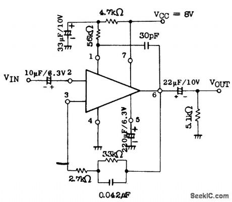 Equalizer_amplifier_for_cassette_tape_recorders_using_an_ECG1087_module