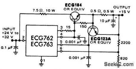 15_volt_1_ampere_regulator_with_short_circuit_protection