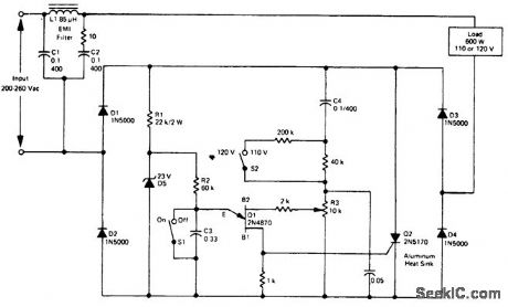 RMS_open_loop_voltage_compensator_regulator_for_small_conduction_angles