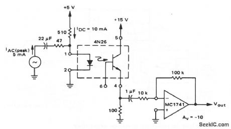 Optocoupler_that_is_used_to_couple_ac_to_an_op_amp