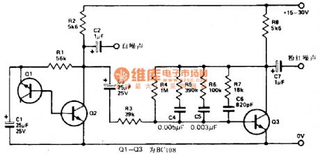 Audio frequency noise generator schematic