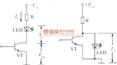 DC LED driver circuit with transistor