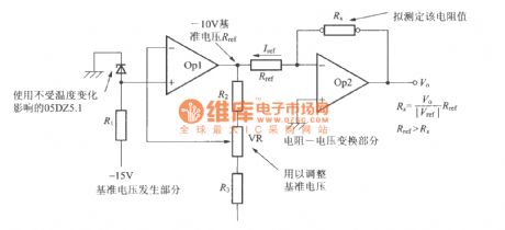 Resistance - voltage conversion circuit