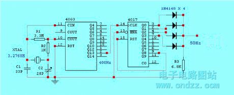 50Hz time-base signal generator circuit