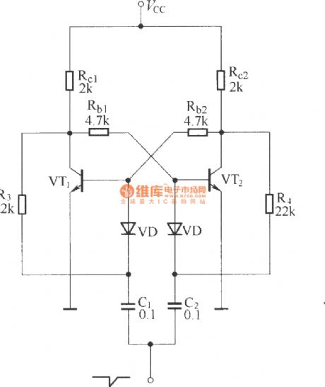 Transistor bistable trigger circuit