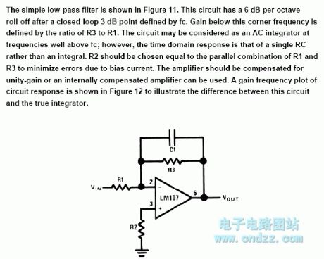Simple low-pass filter circuit