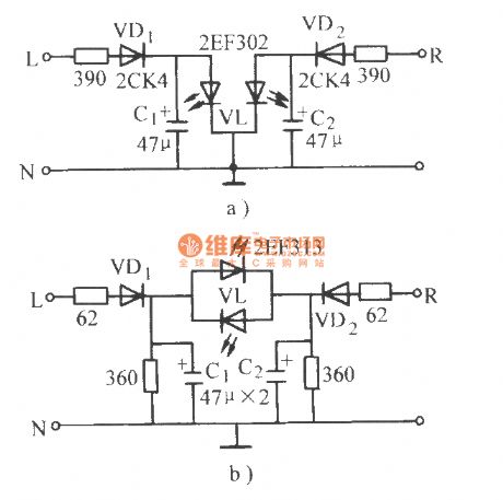 Stereo balance indicator circuit
