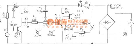 Acousto-optic control stairs delay switch circuit with discrete components( 3 )