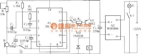 Dual-use sound control light switch circuit (SK-II)