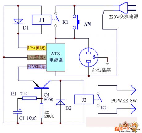 ATX power supply restructuring ( full outage with power off ) circuit diagram