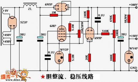 5Z3P +6 N  P full-gall regulator rectifier circuit