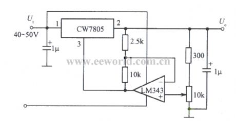 1 to 35V Adjustable output regualted power supply circuit