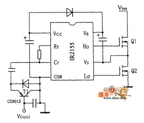 Based on IR2155 High Voltage Sodium Lamp Electron Ballast Control-Driven Circuit Diagram