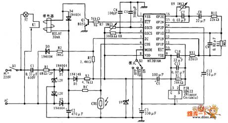 Based on HT7610A/HT7611A Relay Drive Circuit Diagram