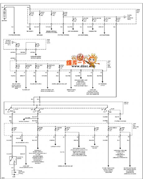 Mazda 626 Power Supply Distribution Circuit Diagram