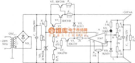 24V、6A low power consumption regulated power supply circuit