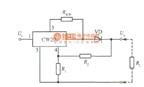 Charger circuit composed of CW200