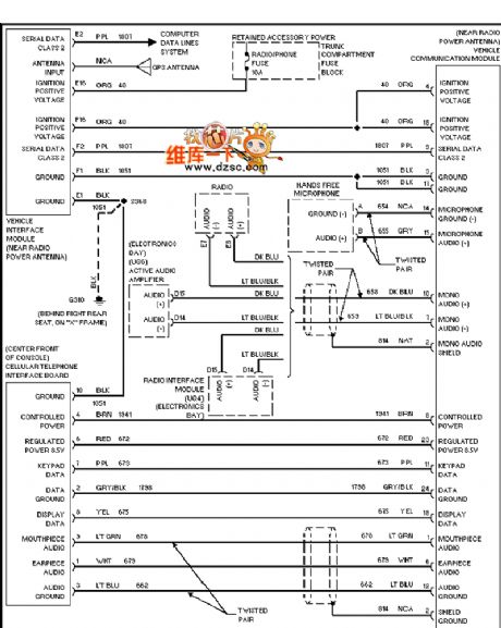 Cadillac deville car communication circuit diagram