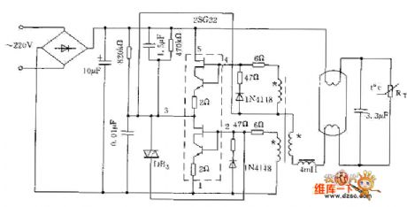 Circuit diagram of electronic rectifier with united gate transistor