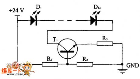 Transmitting illuminant drive circuit diagram
