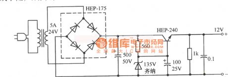 12V simple regulators circuit diagram one