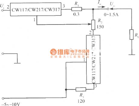 Output current start from zero adjustable constant current source circuit with CW117