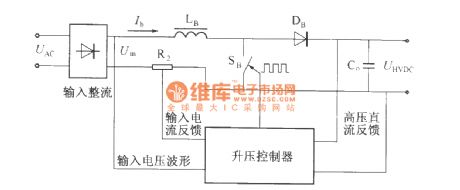 Boost type power fator correction electrical schematic