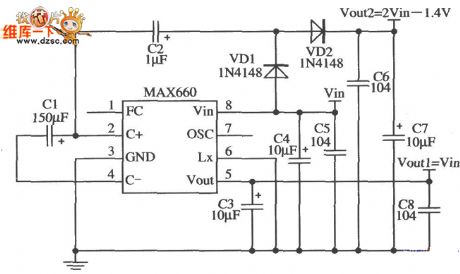 Application circuit diagram of output voltage circuit can be connected into two kinds