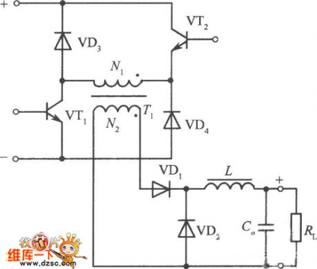 Single-ended forward converter circuit diagram