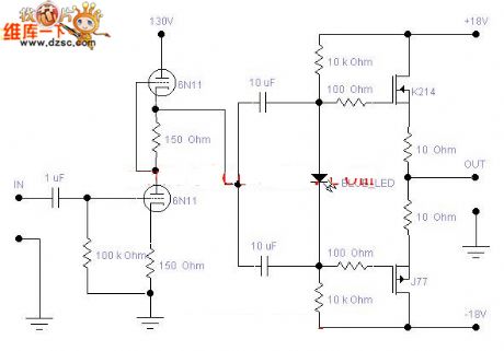 6n11 electron tube power amplifier circuit diagram