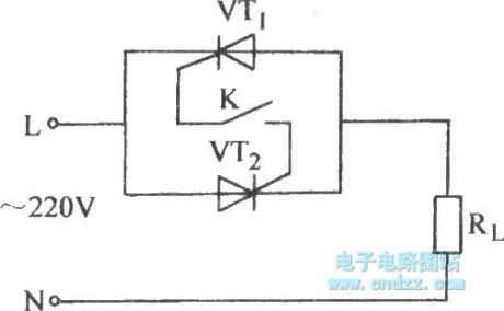 Ordinary thyristor singleline control circuit