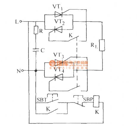 Ordinary thyristor single-phase control circuit