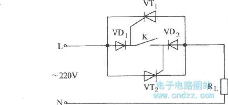 Ordinary thyristor anode voltage trigger circuit