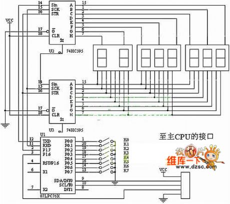87lpc76 serial port circuit